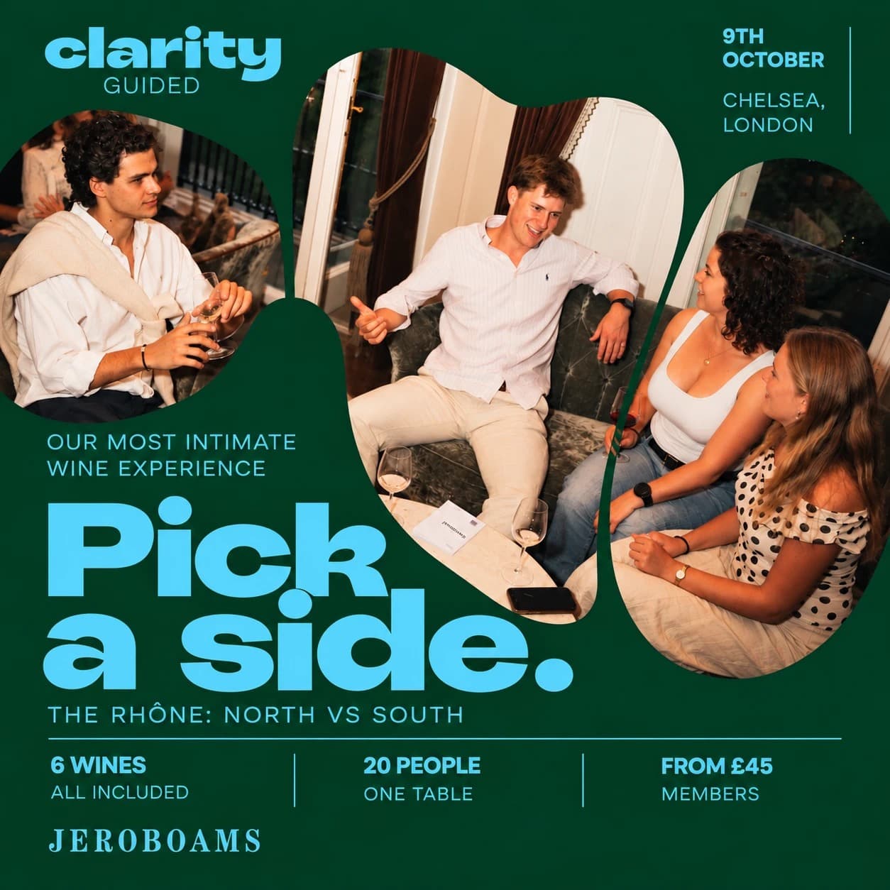 Clarity Guided | A Curated Wine Experience | Chelsea event poster